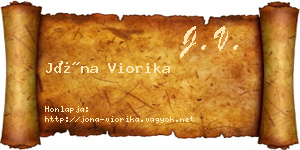 Jóna Viorika névjegykártya